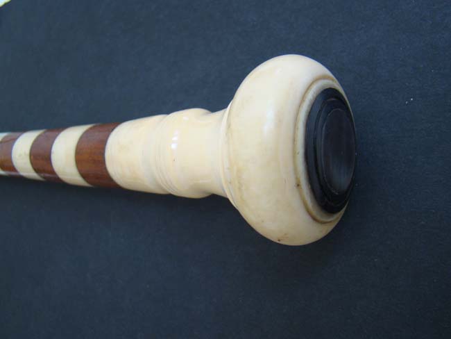 A fabulous Whale Ivory mounted Walking Stick with Ebony shaft circa 1850-1860 — image 2